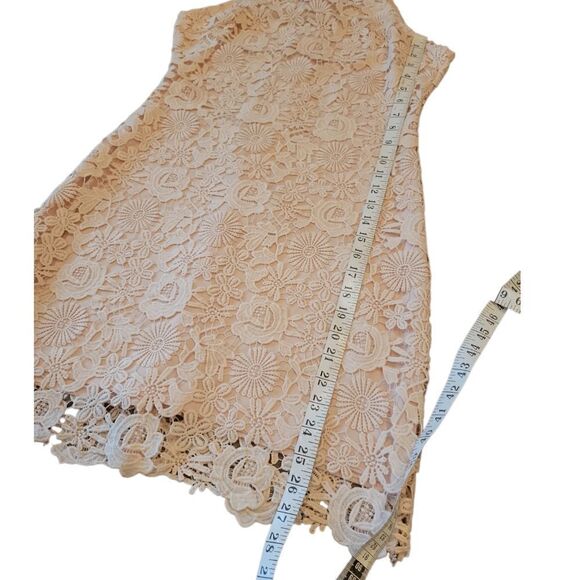 NWOT Lulus Love Poem Blush Pink Lace Crochet Look Mini Dress L - Picture 12 of 16